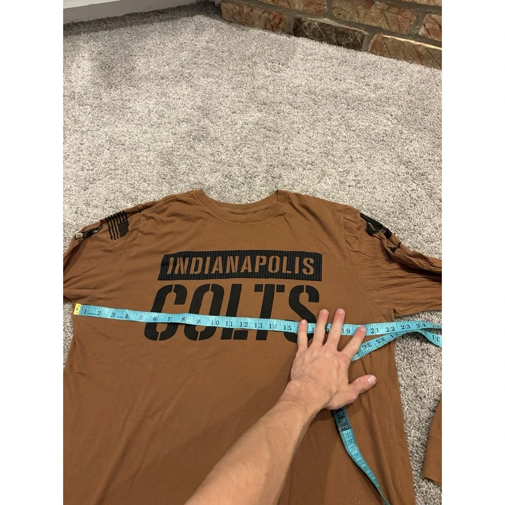 NIKE INDIANAPOLIS COLTS NFL SALUTE TO SERVICE LS T-SHIRT MEN Large USA MILITARY